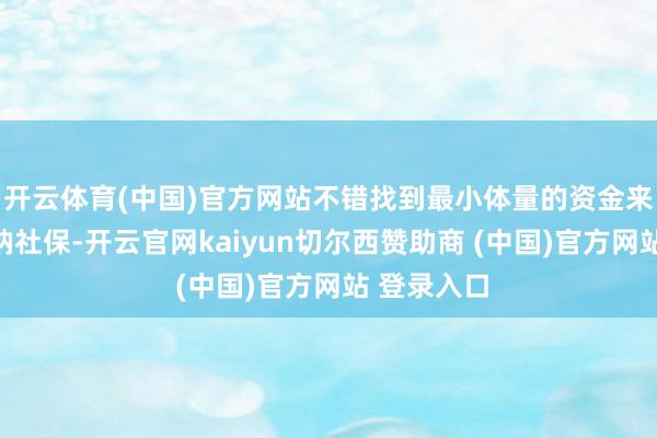 开云体育(中国)官方网站不错找到最小体量的资金来给职工交纳社保-开云官网kaiyun切尔西赞助商 (中国)官方网站 登录入口