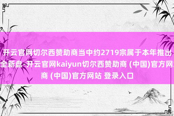 开云官网切尔西赞助商当中约2719宗属于本年推出商场发售的全新盘-开云官网kaiyun切尔西赞助商 (中国)官方网站 登录入口