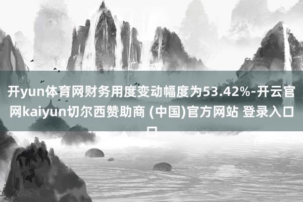 开yun体育网财务用度变动幅度为53.42%-开云官网kaiyun切尔西赞助商 (中国)官方网站 登录入口
