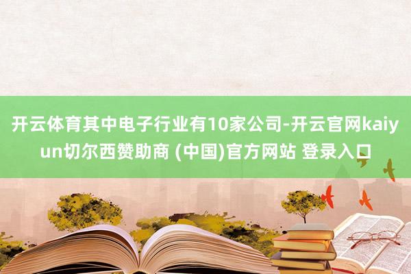开云体育其中电子行业有10家公司-开云官网kaiyun切尔西赞助商 (中国)官方网站 登录入口