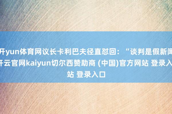 开yun体育网议长卡利巴夫径直怼回:“谈判是假新闻-开云官网kaiyun切尔西赞助商 (中国)官方网站 登录入口