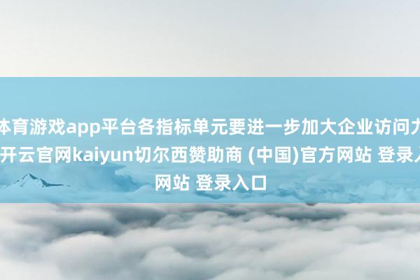 体育游戏app平台各指标单元要进一步加大企业访问力度-开云官网kaiyun切尔西赞助商 (中国)官方网站 登录入口